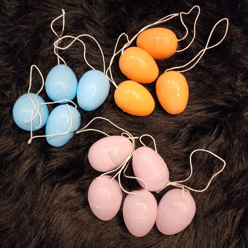 Set of 25 Hanging Plastic Easter Eggs